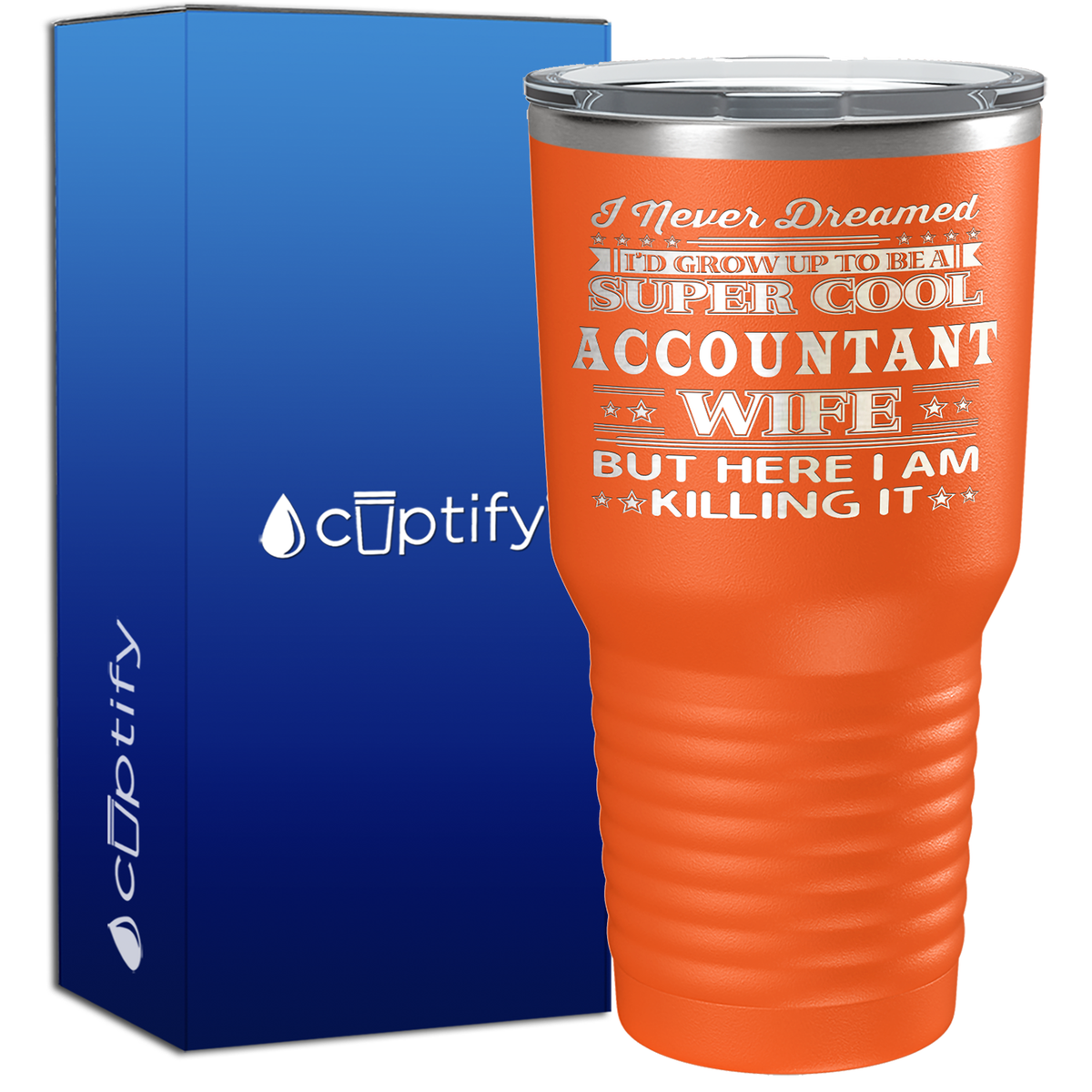 Accountant Wife on 30oz Stainless Steel Tumbler
