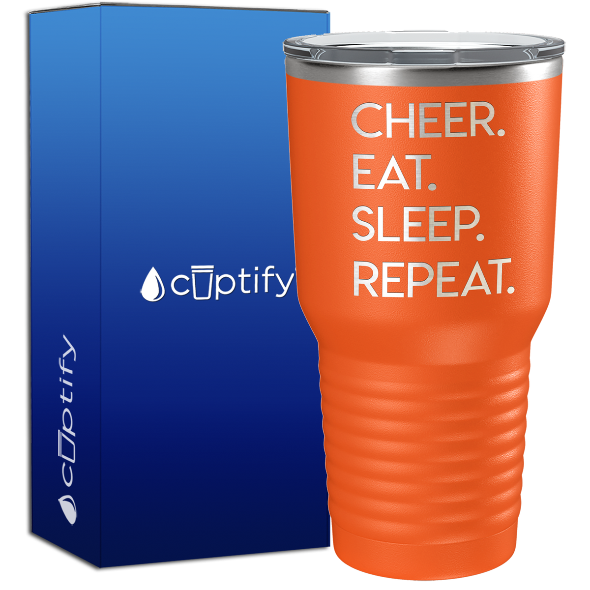 Eat Sleep Cheer Repeat 30oz Cheer Tumbler