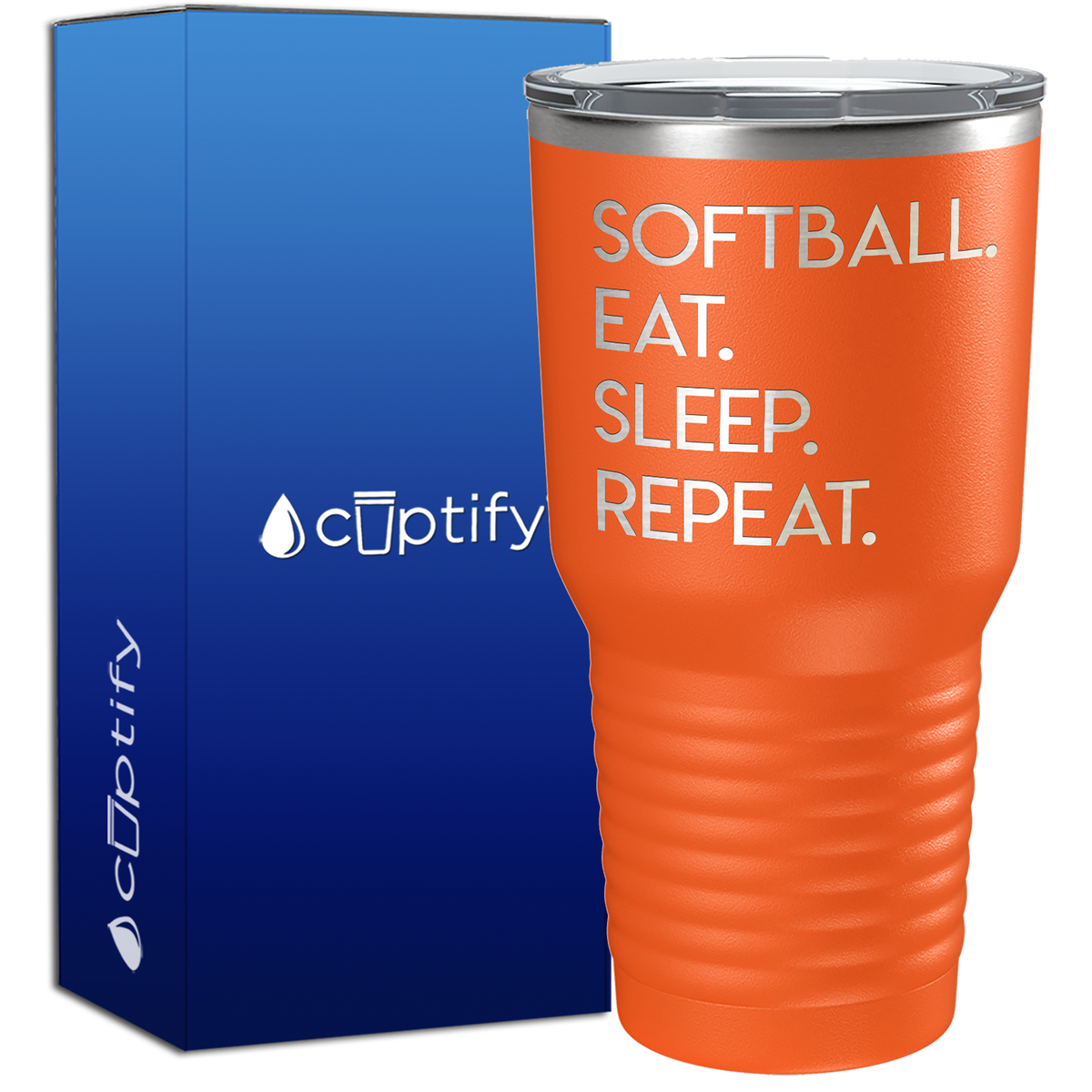 Eat Sleep Softball Repeat 30oz Softball Tumbler