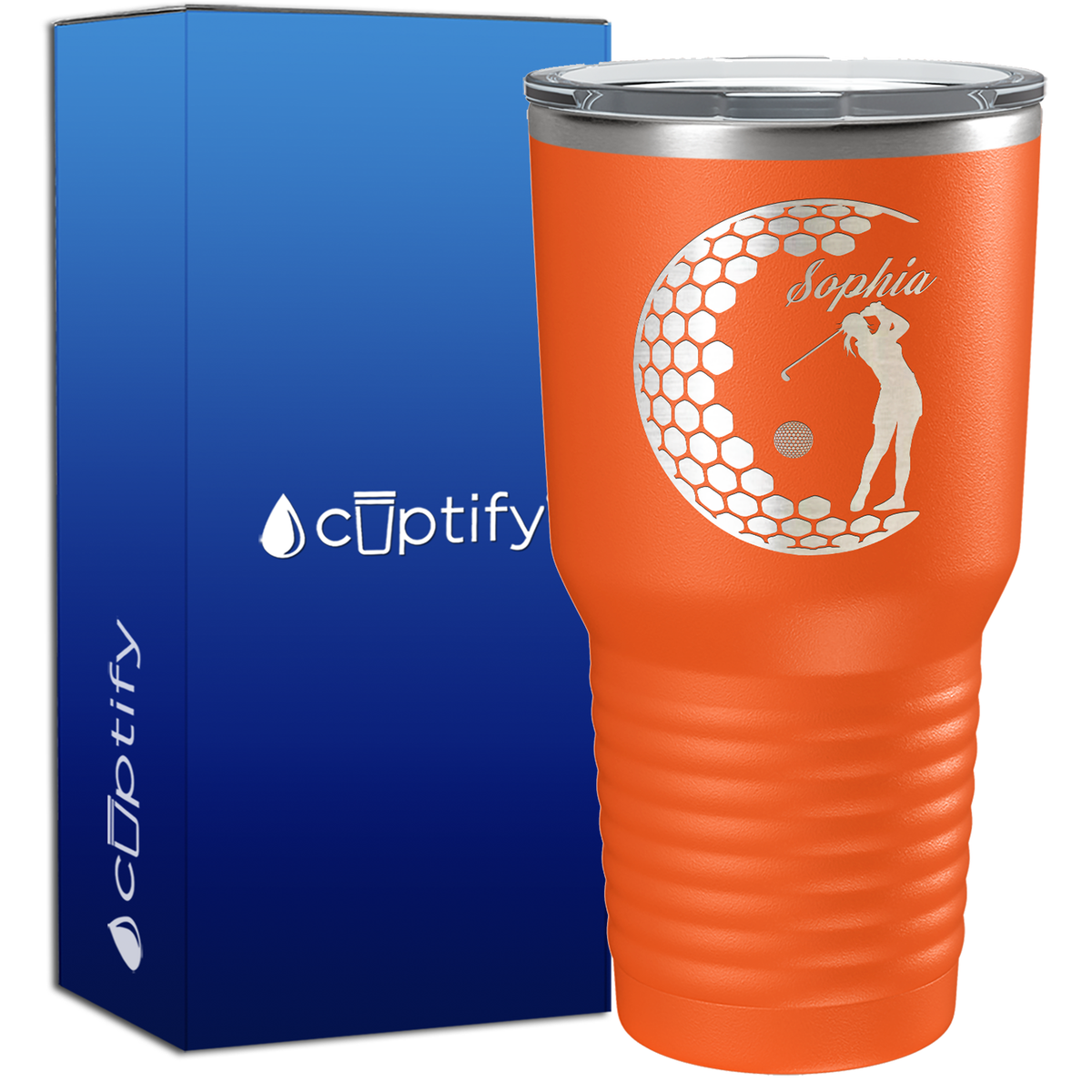 Personalized Women Golfer 30oz Golf Tumbler