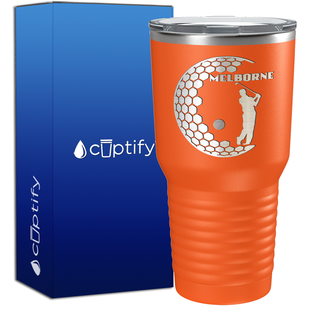 Personalized Golfer in Half Ball 30oz Golf Tumbler