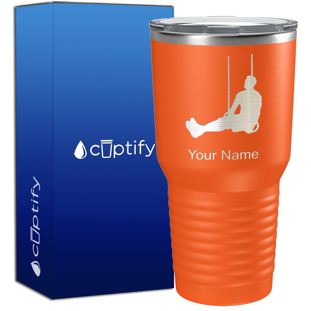 Male Gymnast Silhouette 30oz Gymnastics Tumbler