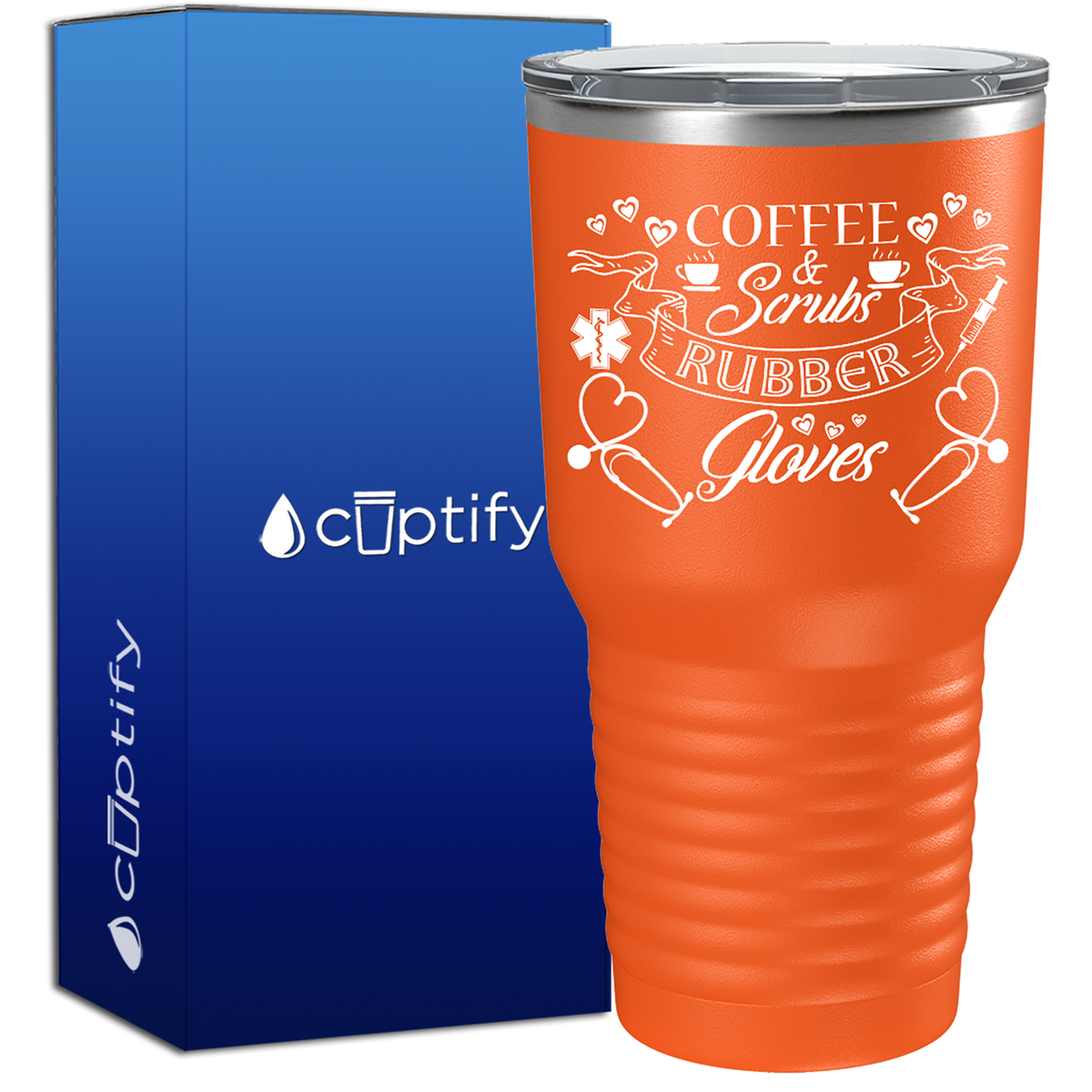 Coffee Scrubs and Rubber Gloves  Nurse Tumbler