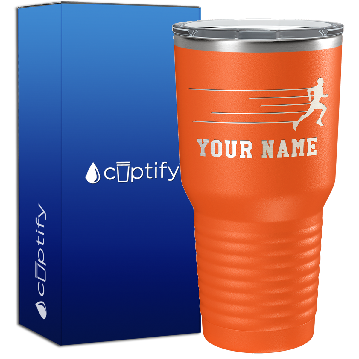 Personalized Running Man Cross Country 30oz Cross Country Tumbler
