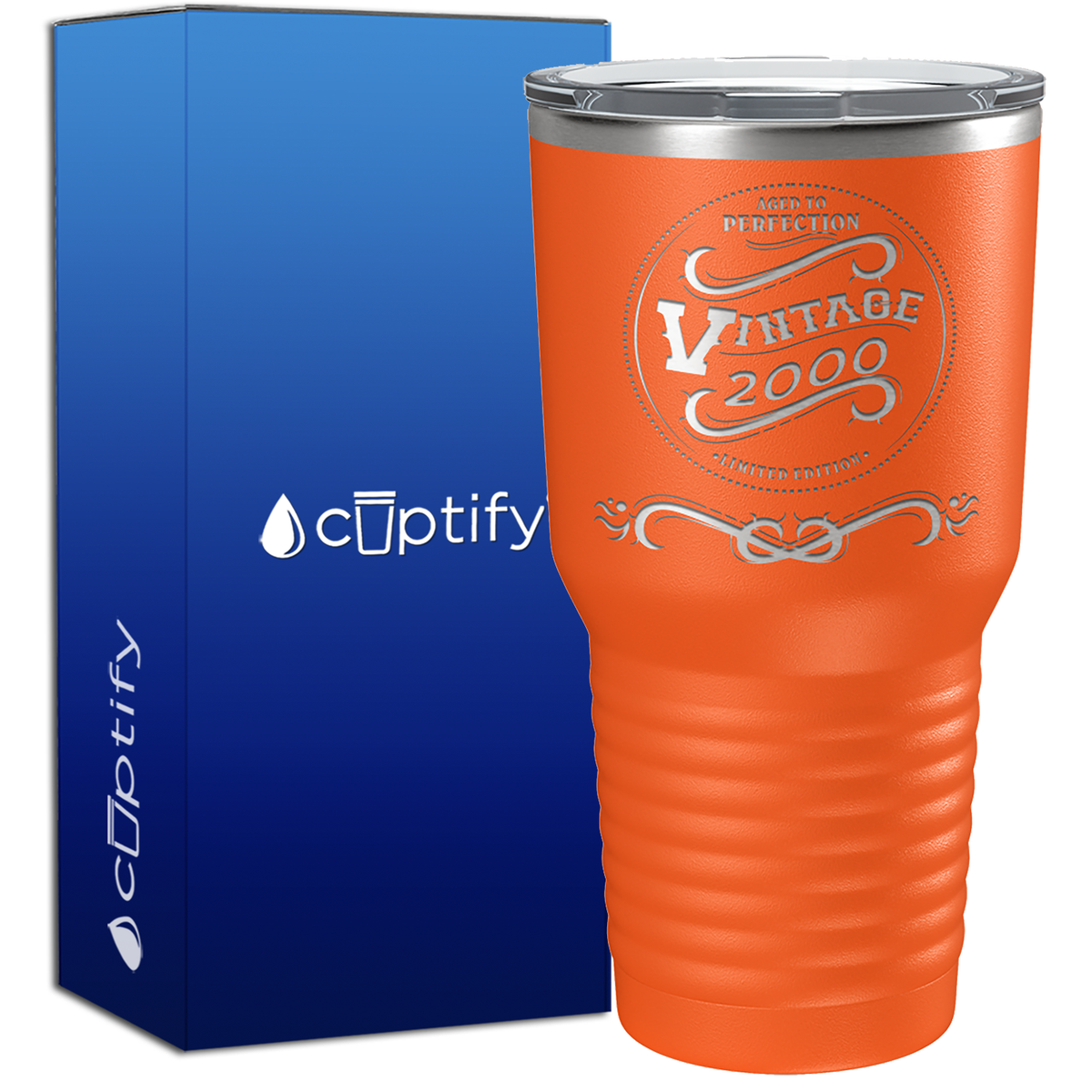 2000 Aged to Perfection Vintage 25th Birthday 25 Years Old 30oz Vintage Tumbler