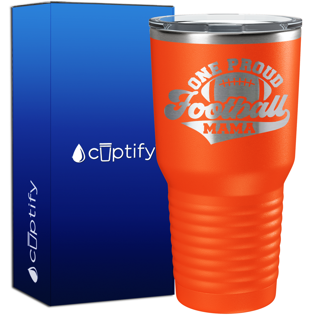 One Proud Football Mama 30oz Football Tumbler