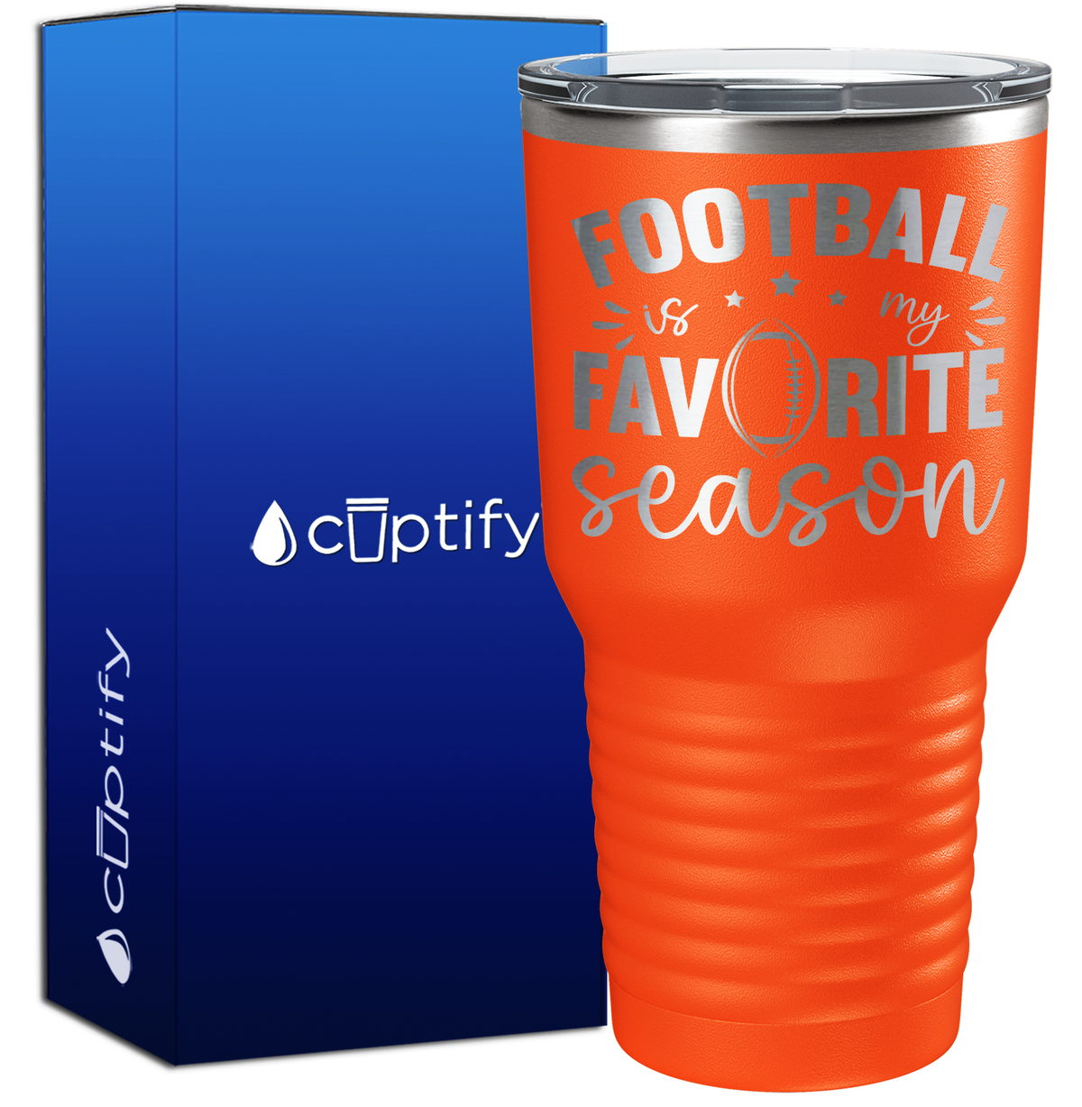 Football is my Favorite Season 30oz Football Tumbler