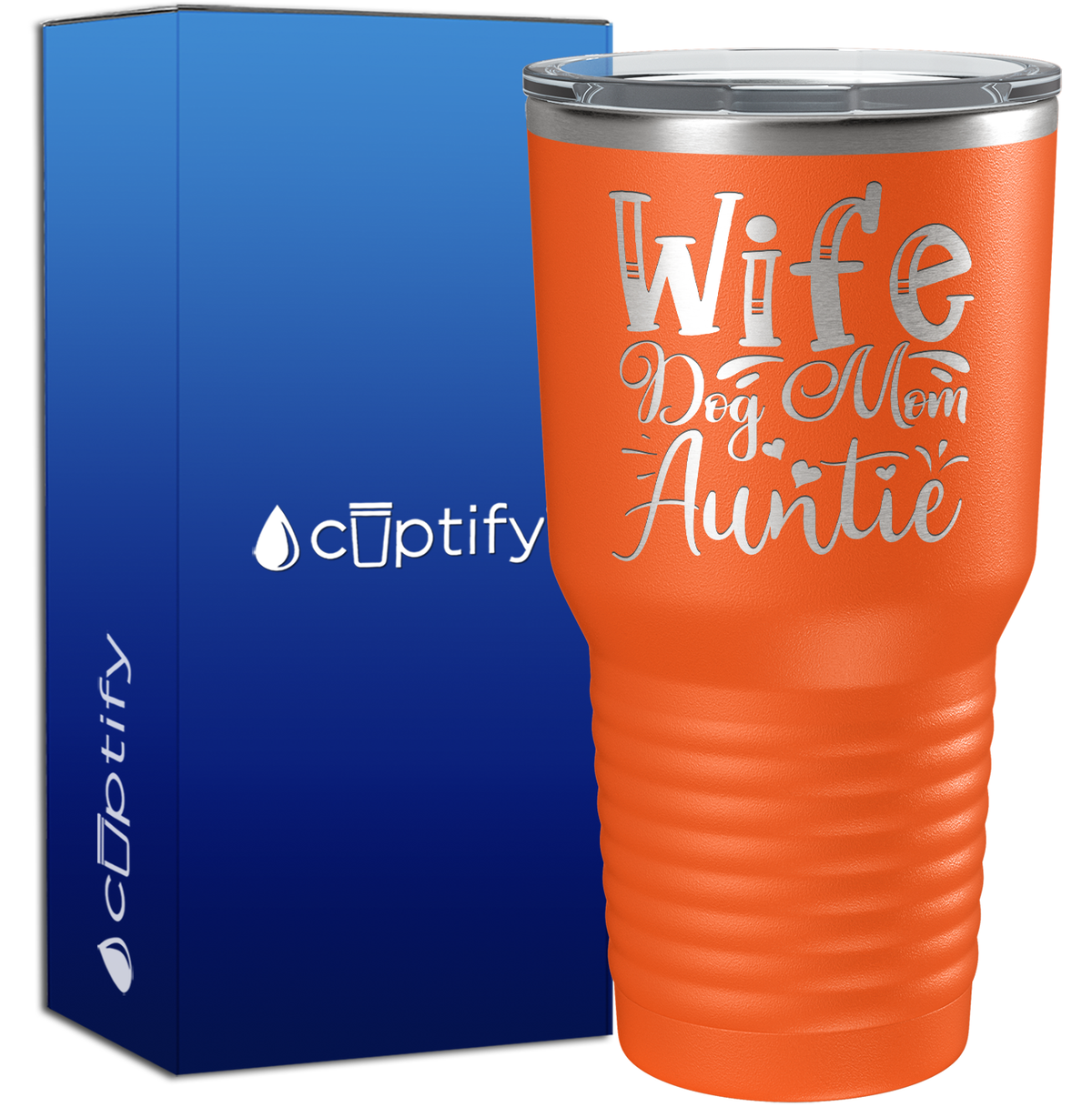 Wife Dog Mom Auntie 30oz Aunt Tumbler