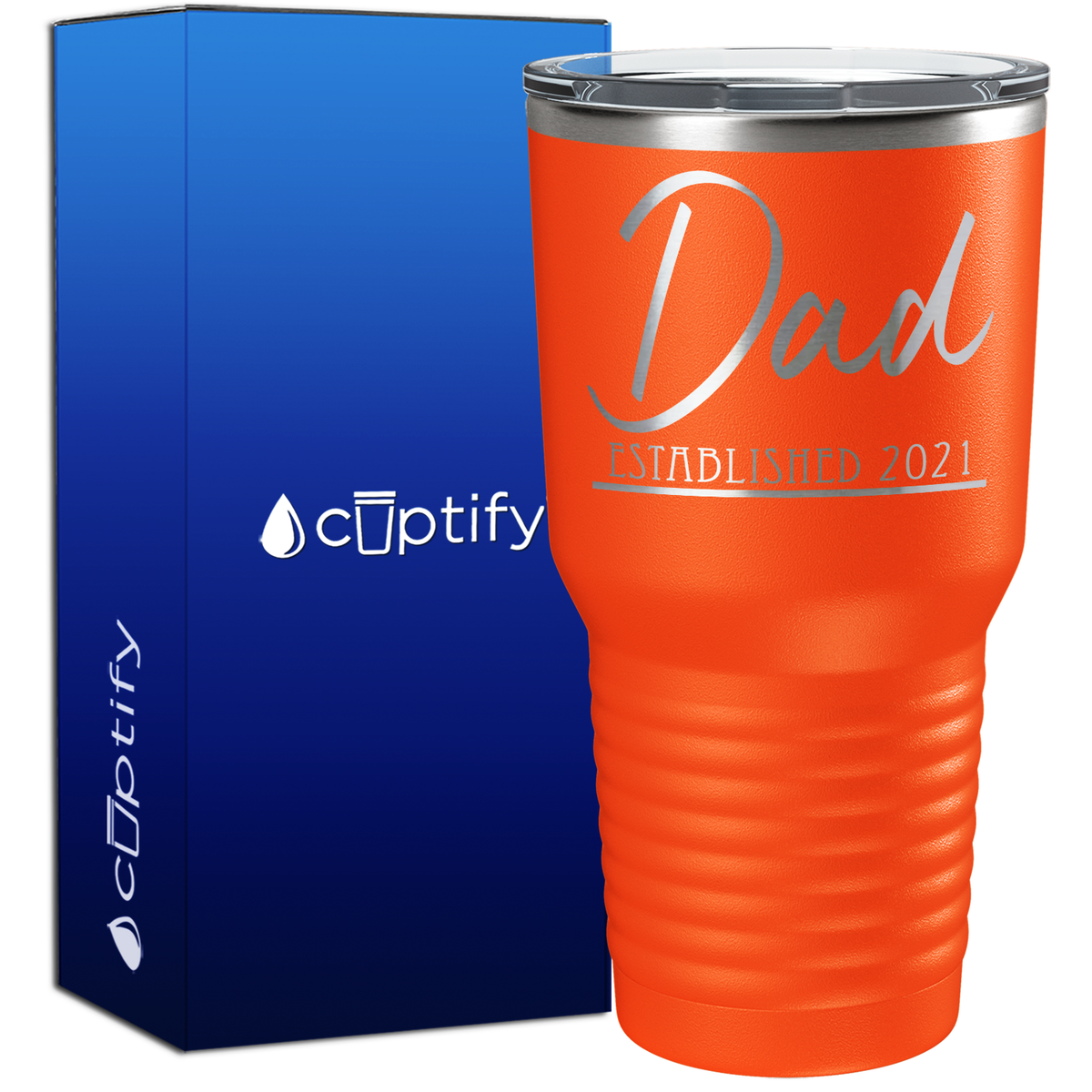 Dad Established 30oz New Baby Tumbler