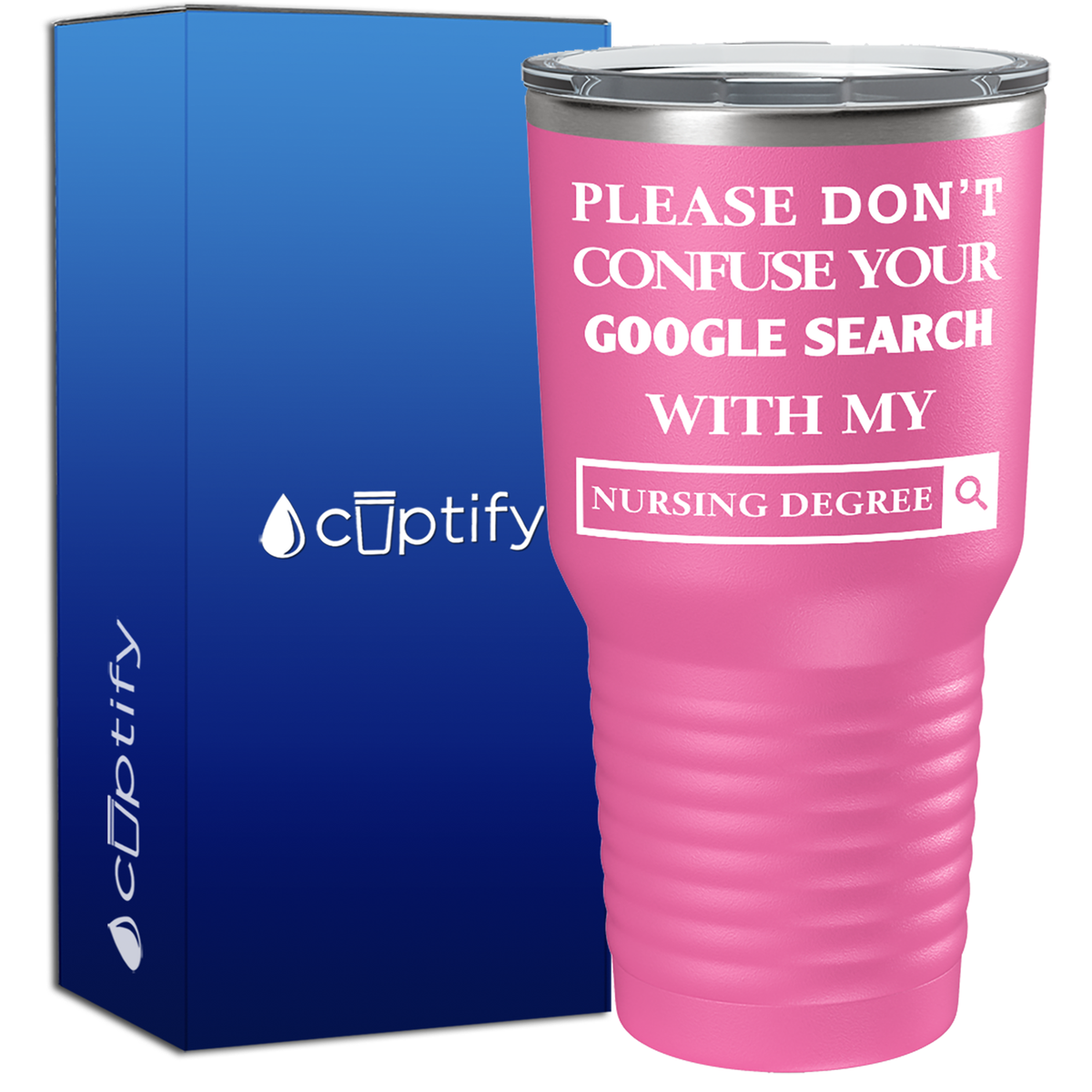 Google Search vs Nursing Degree  Nurse Tumbler