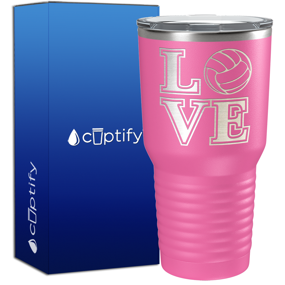 LOVE Volleyball 30oz Stainless Steel Tumbler