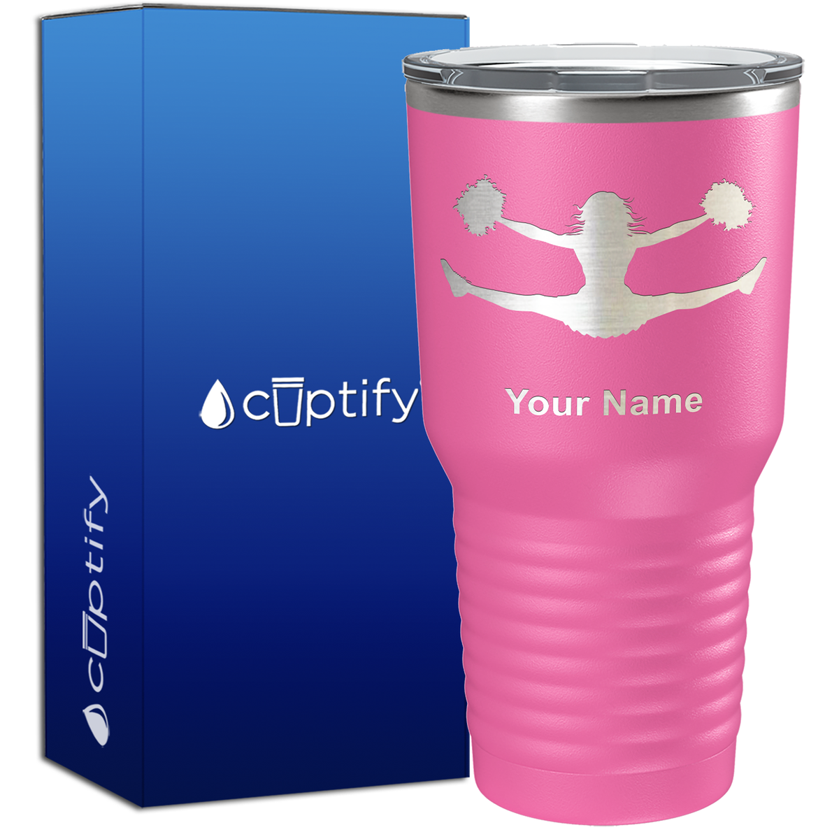 Personalized Cheerleader Flyer 30oz Cheer Tumbler