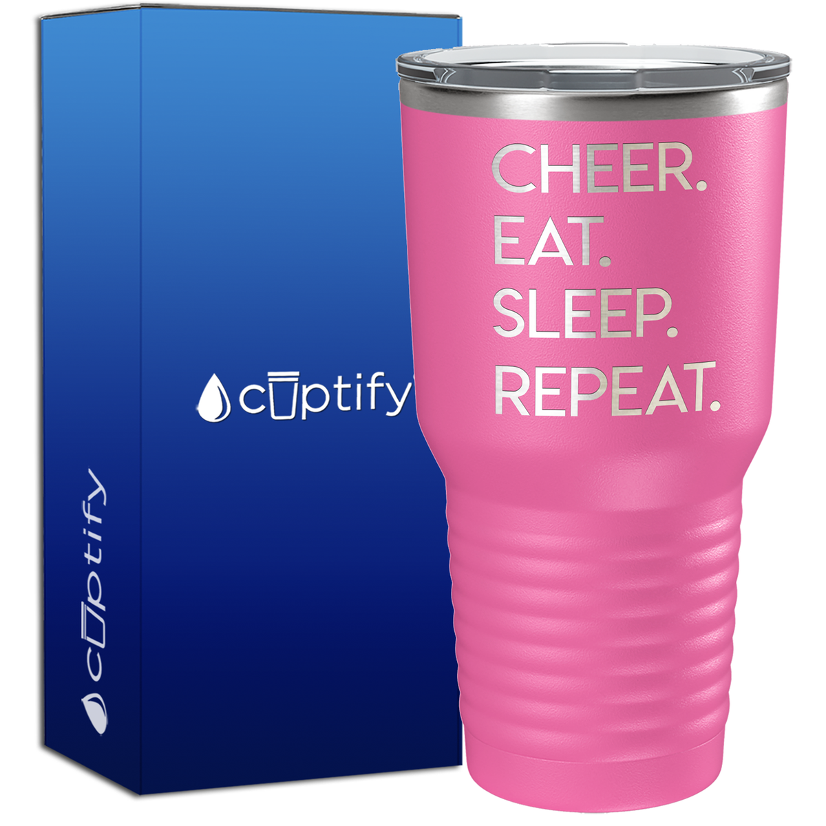 Eat Sleep Cheer Repeat 30oz Cheer Tumbler
