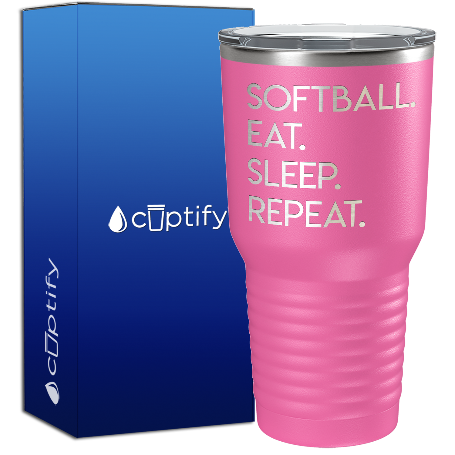 Eat Sleep Softball Repeat 30oz Softball Tumbler