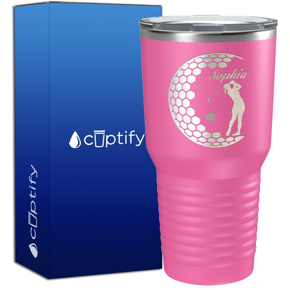 Personalized Women Golfer 30oz Golf Tumbler