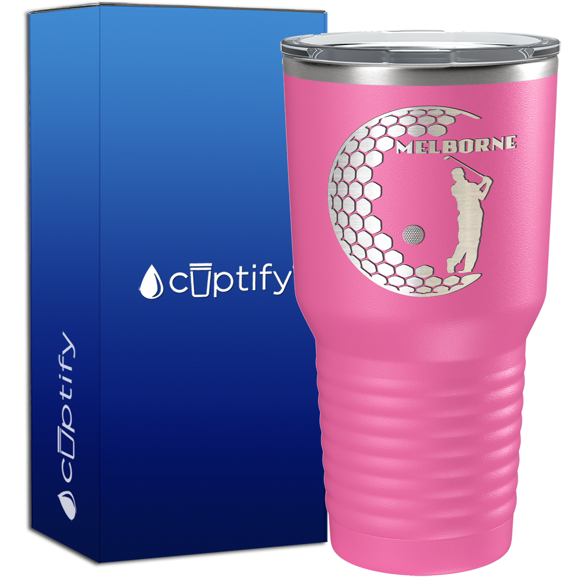 Personalized Golfer in Half Ball 30oz Golf Tumbler