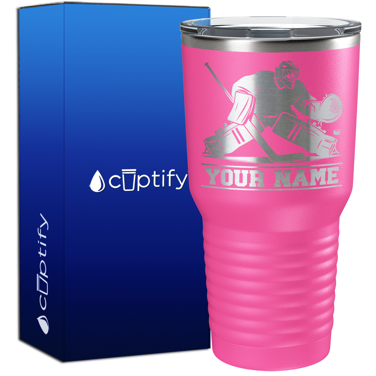 Personalized Hockey Goalie 30oz Hockey Tumbler