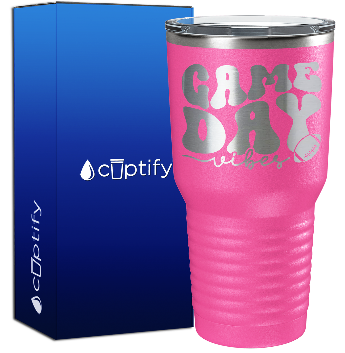 Game Day Vibes Football 30oz Football Tumbler