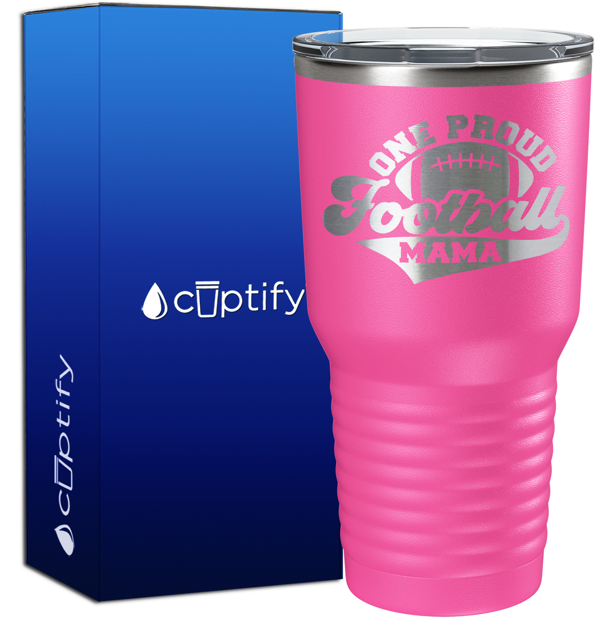 One Proud Football Mom 30oz Football Tumbler