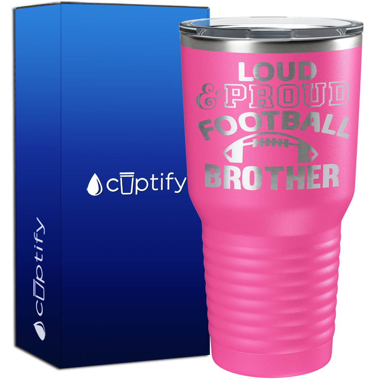 Loud and Proud Football Brother 30oz Football Tumbler