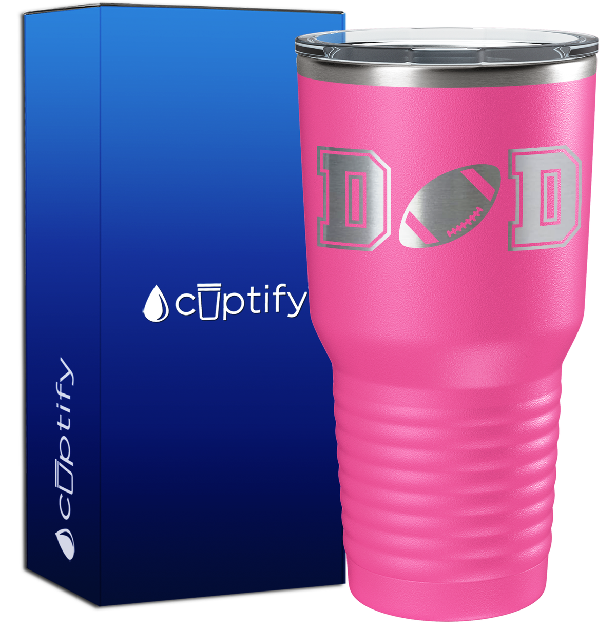 Dad Football 30oz Football Tumbler