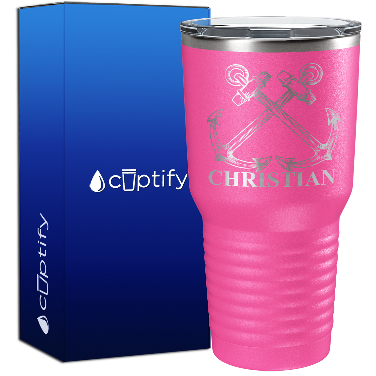 Personalized Dual Anchors 30oz Anchor Tumbler