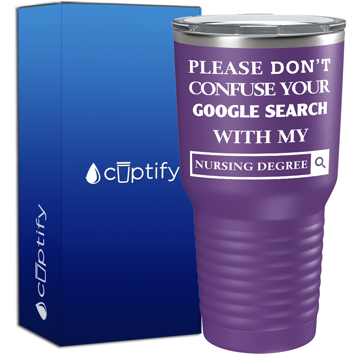 Google Search vs Nursing Degree  Nurse Tumbler