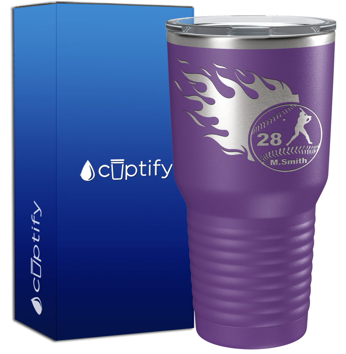 Personalized Baseball with Player  30oz Baseball Tumbler