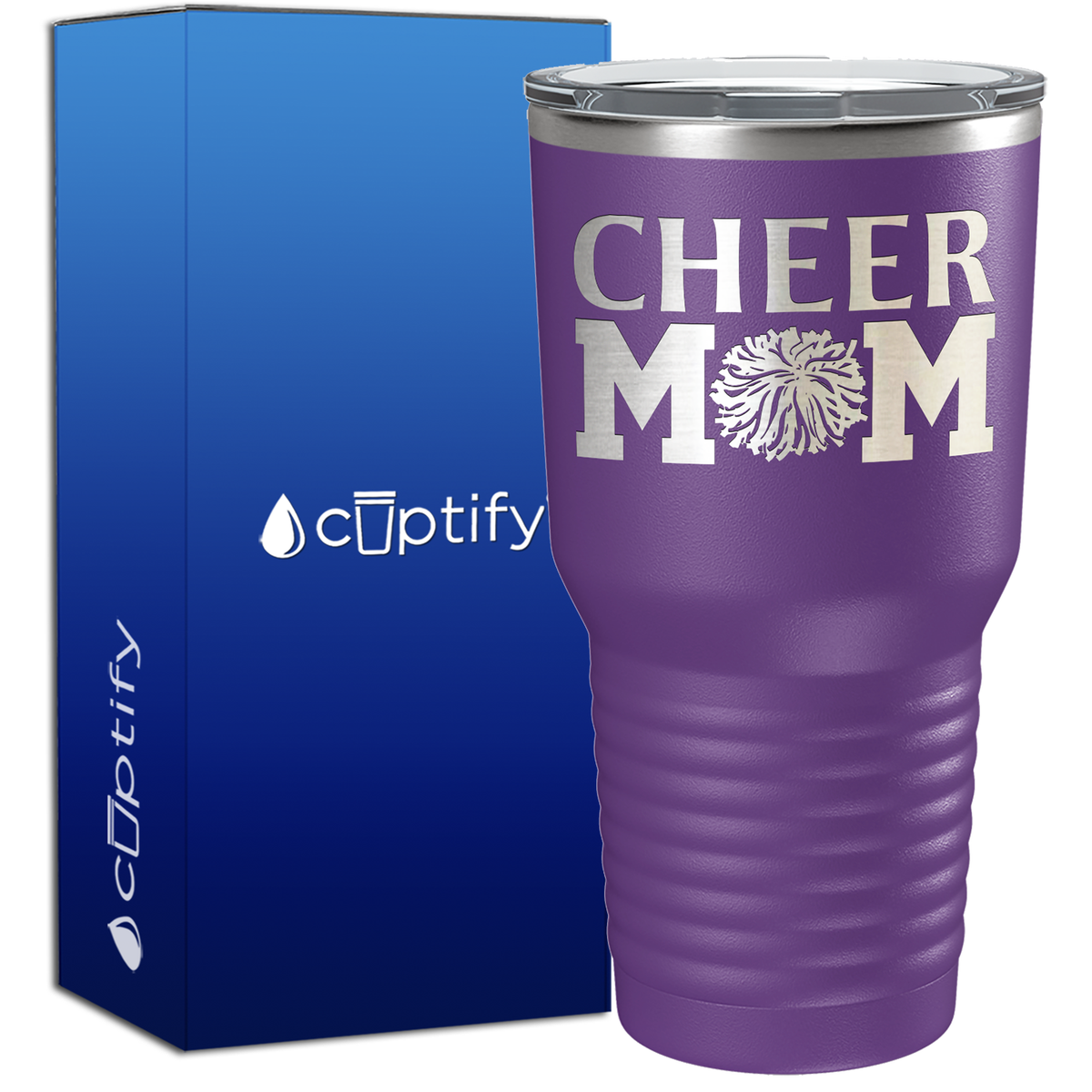 Cheer Mom Pom Pom 30oz Cheer Tumbler