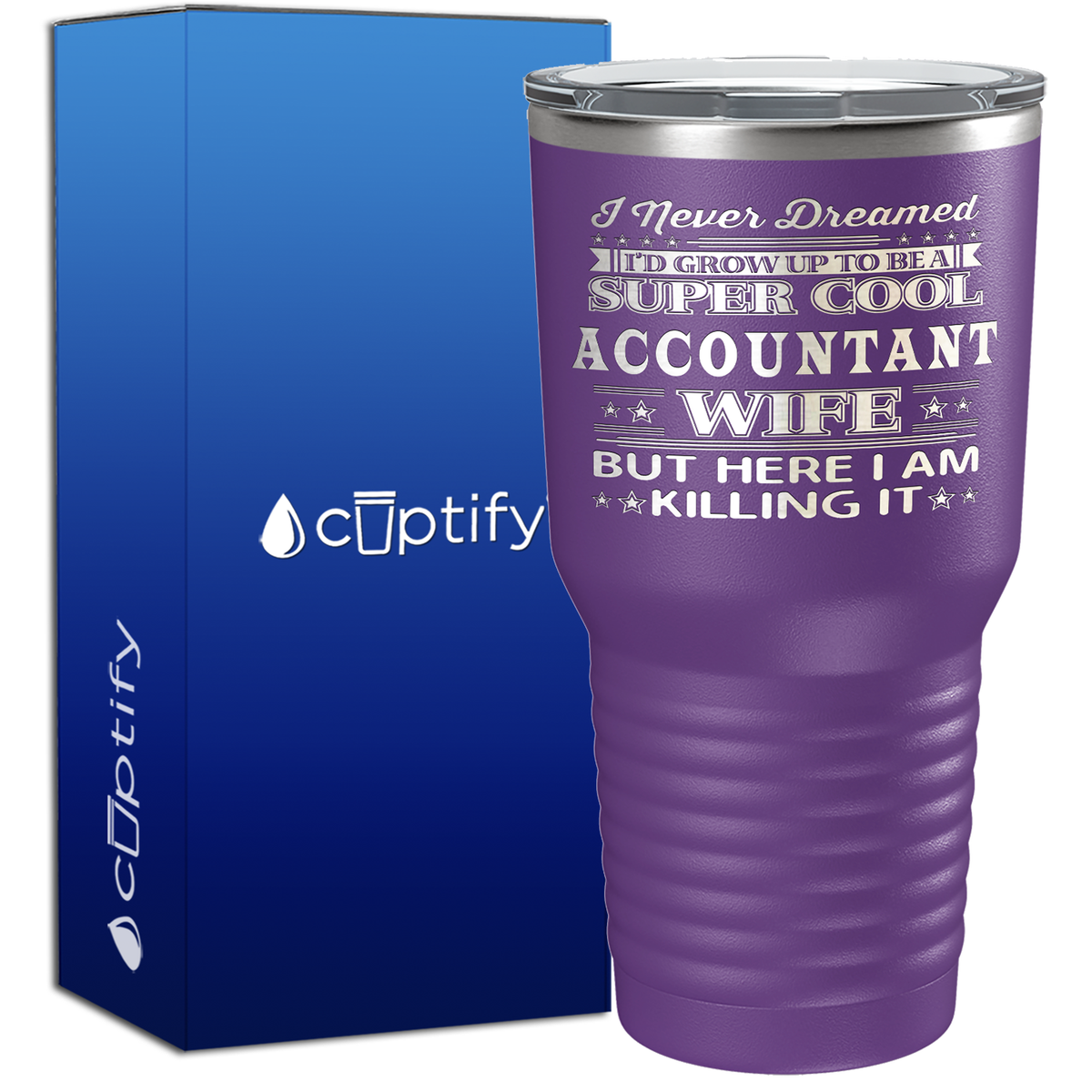 Accountant Wife on 30oz Stainless Steel Tumbler