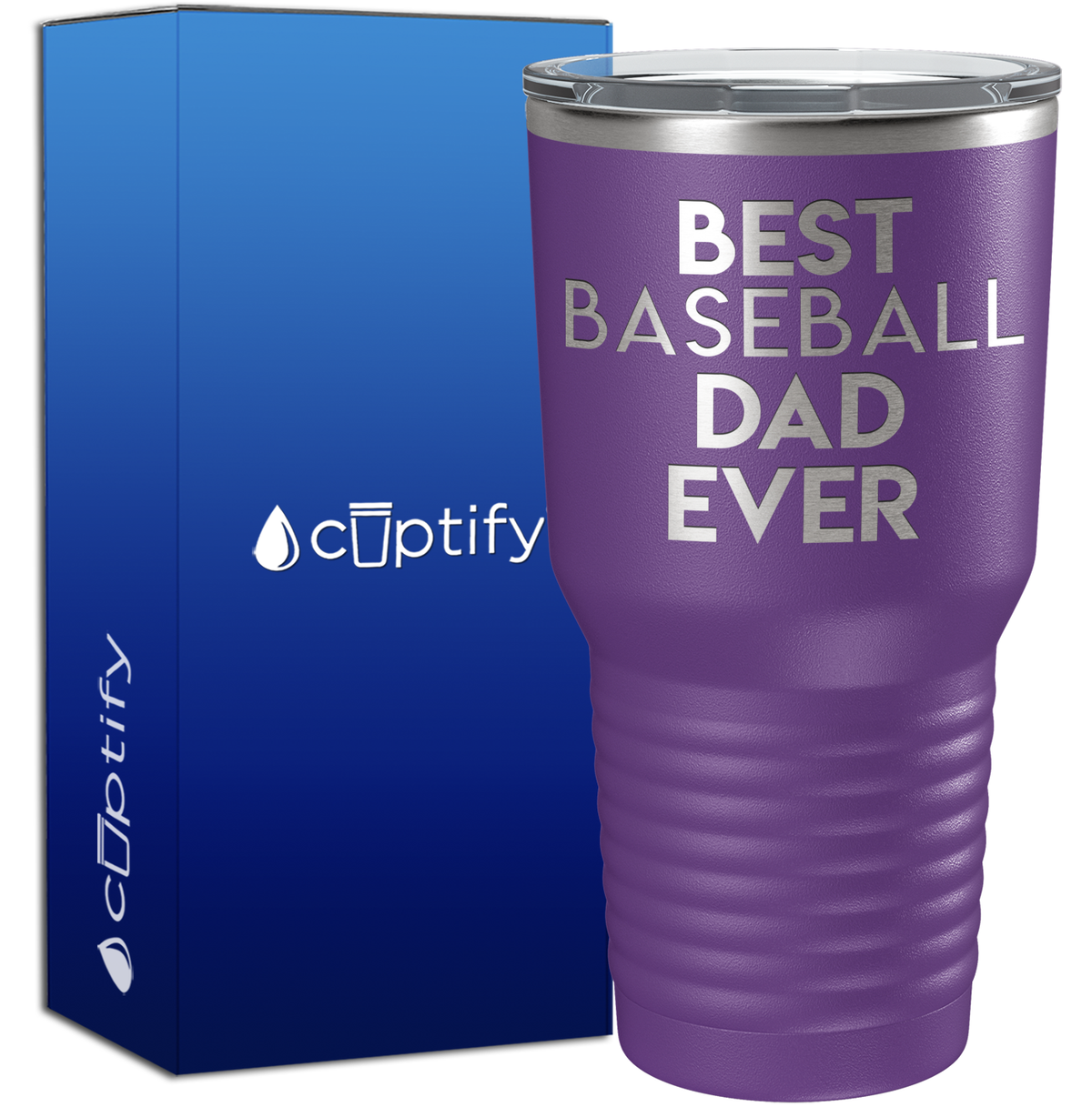 Best Baseball Dad Ever 30oz Baseball Tumbler