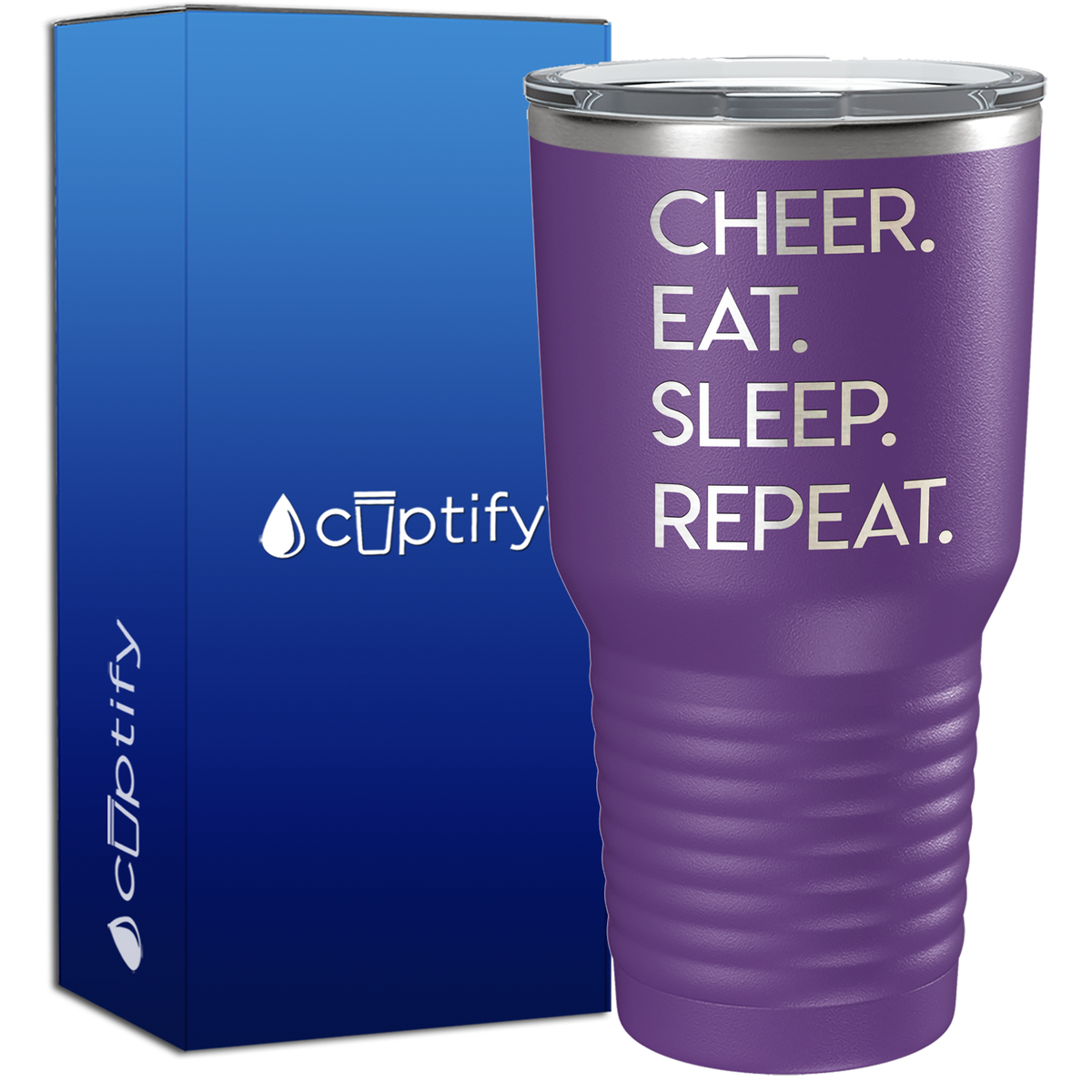 Eat Sleep Cheer Repeat 30oz Cheer Tumbler