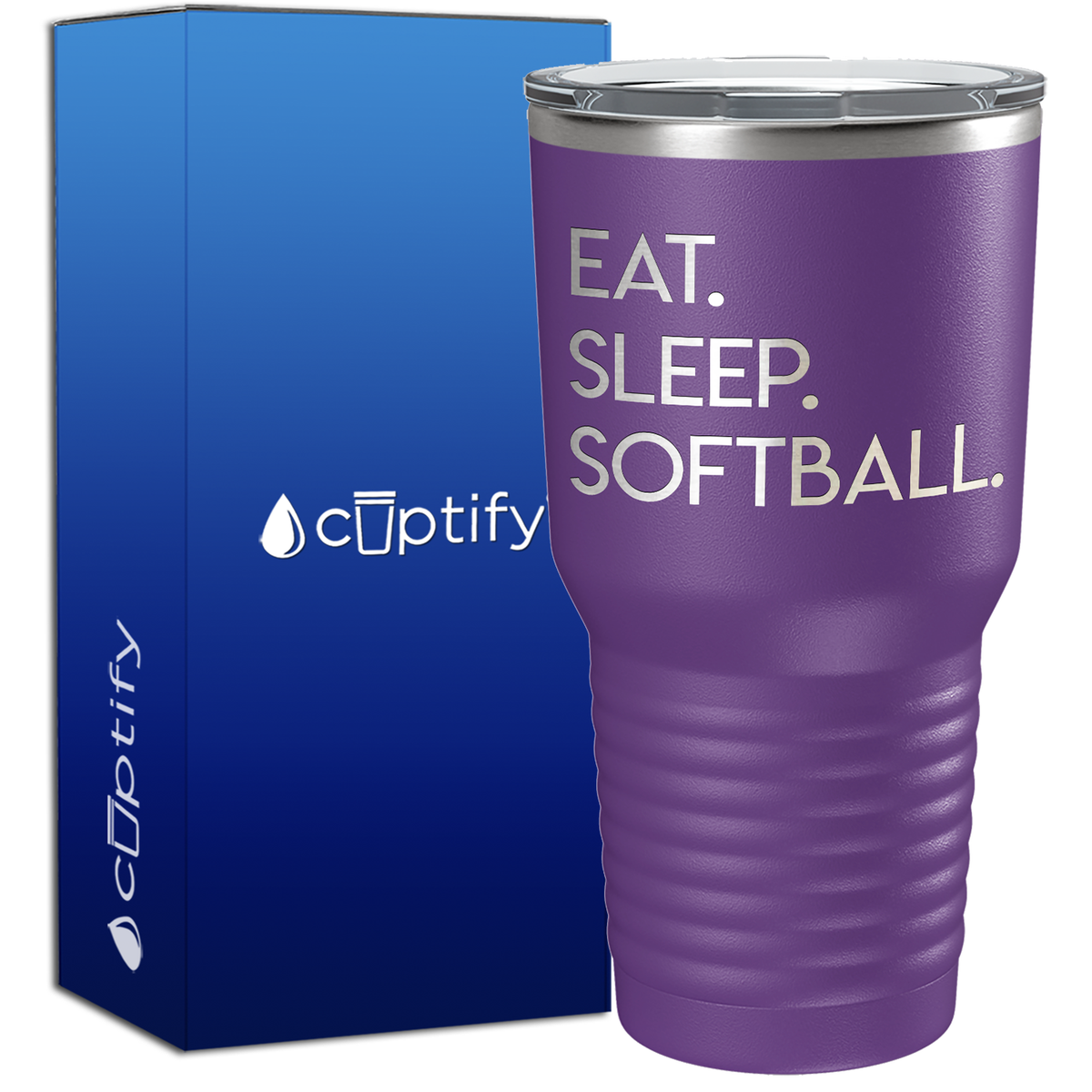 Eat Sleep Softball 30oz Softball Tumbler