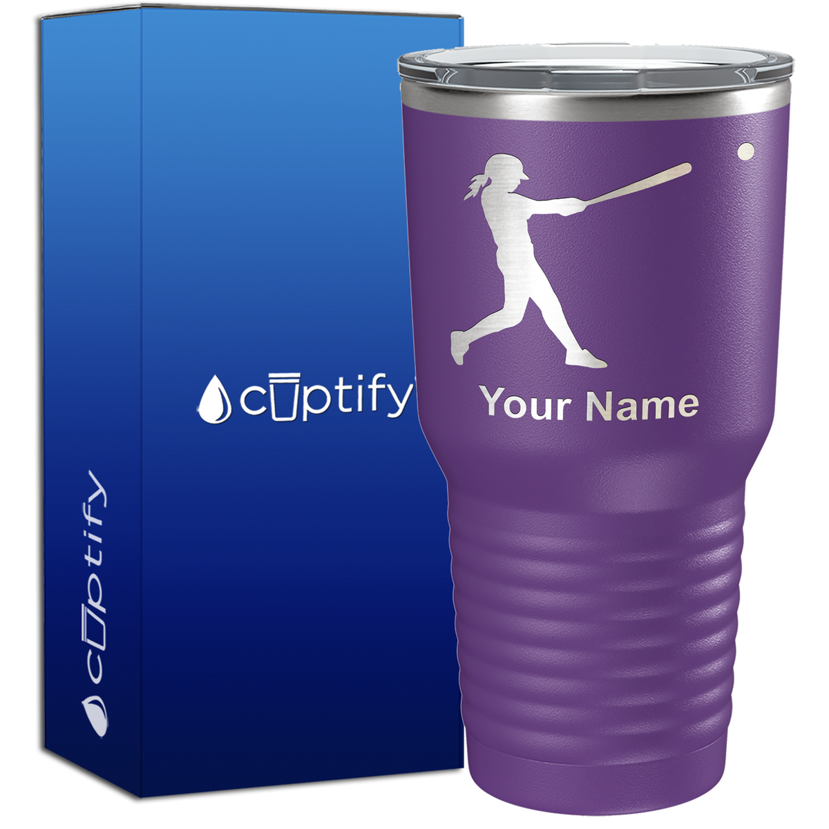 Softball Girl at Bat 30oz Softball Tumbler