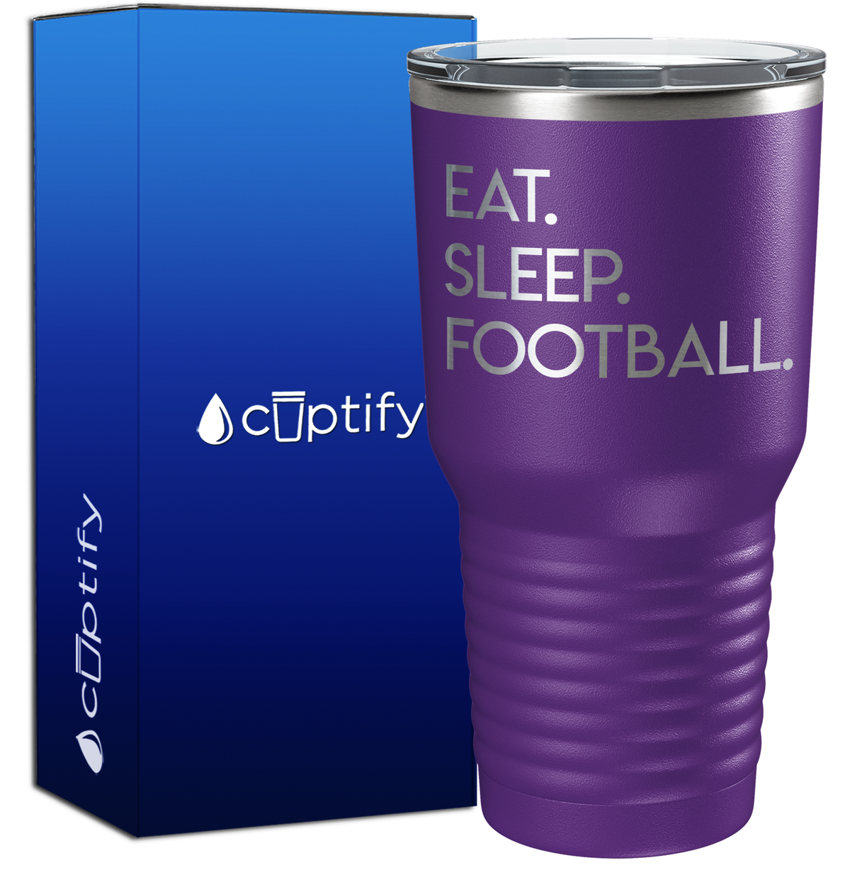 Eat Sleep Football 30oz Football Tumbler