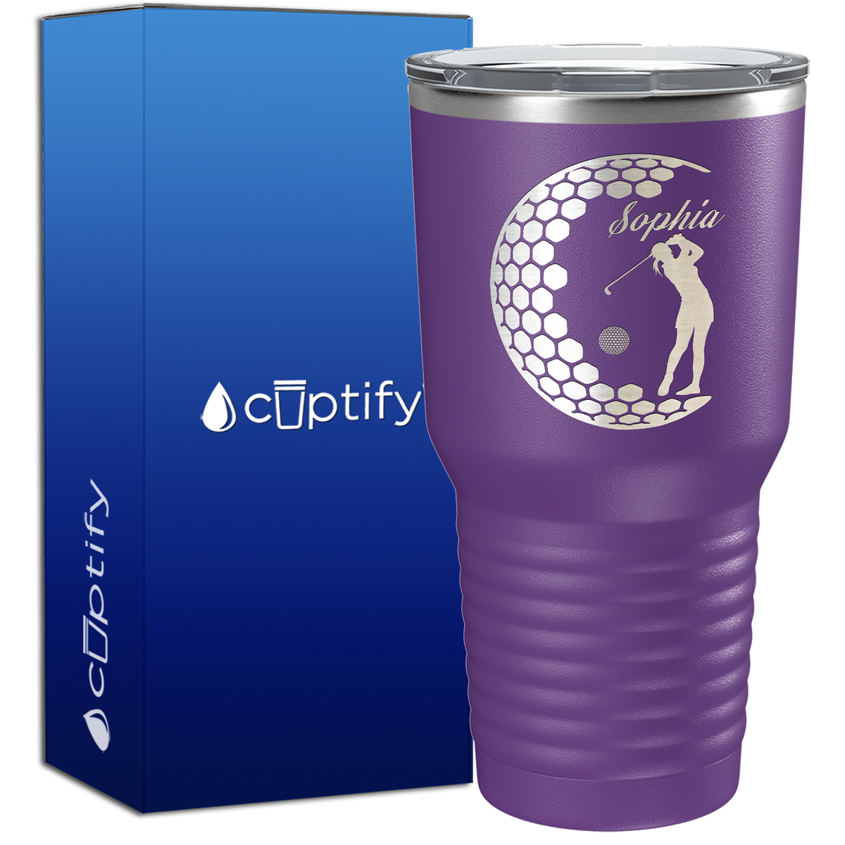 Personalized Women Golfer 30oz Golf Tumbler
