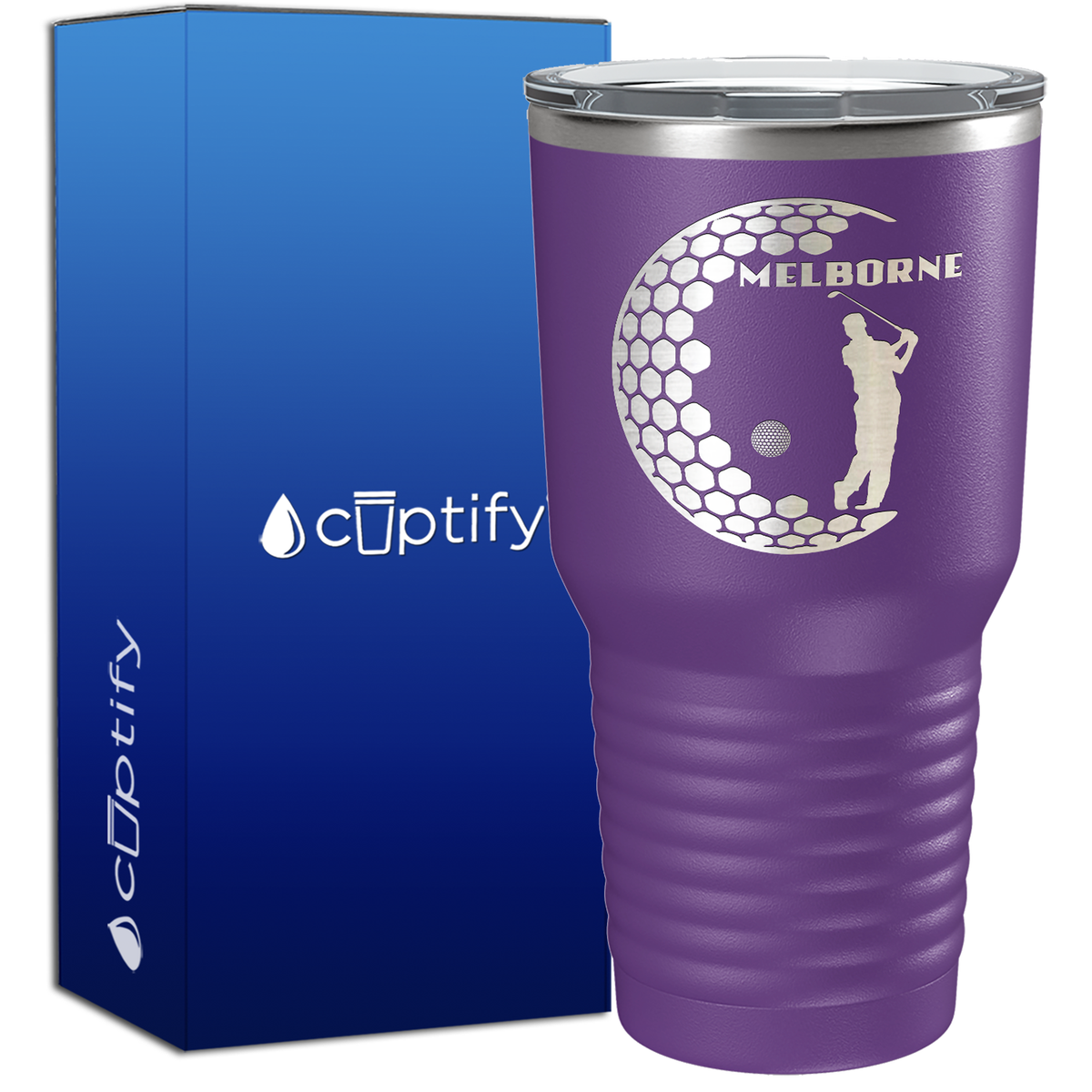 Personalized Golfer in Half Ball 30oz Golf Tumbler