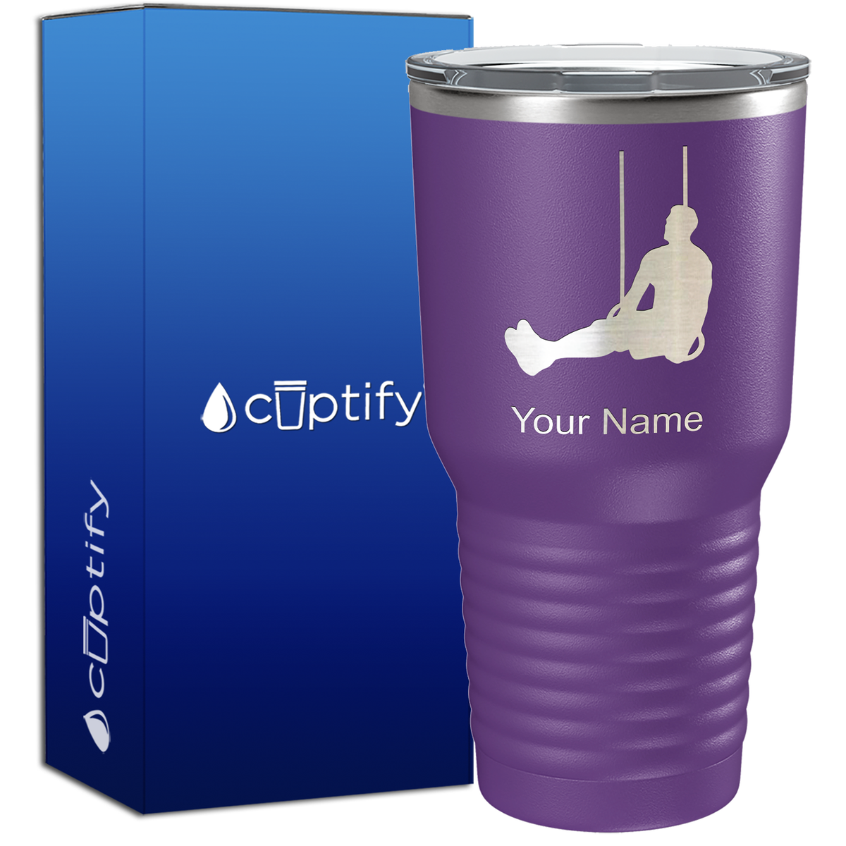 Male Gymnast Silhouette 30oz Gymnastics Tumbler