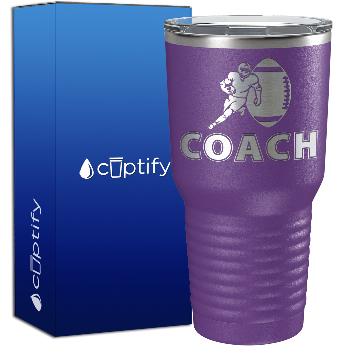 Football Coach Silhouette 30oz Coach Tumbler