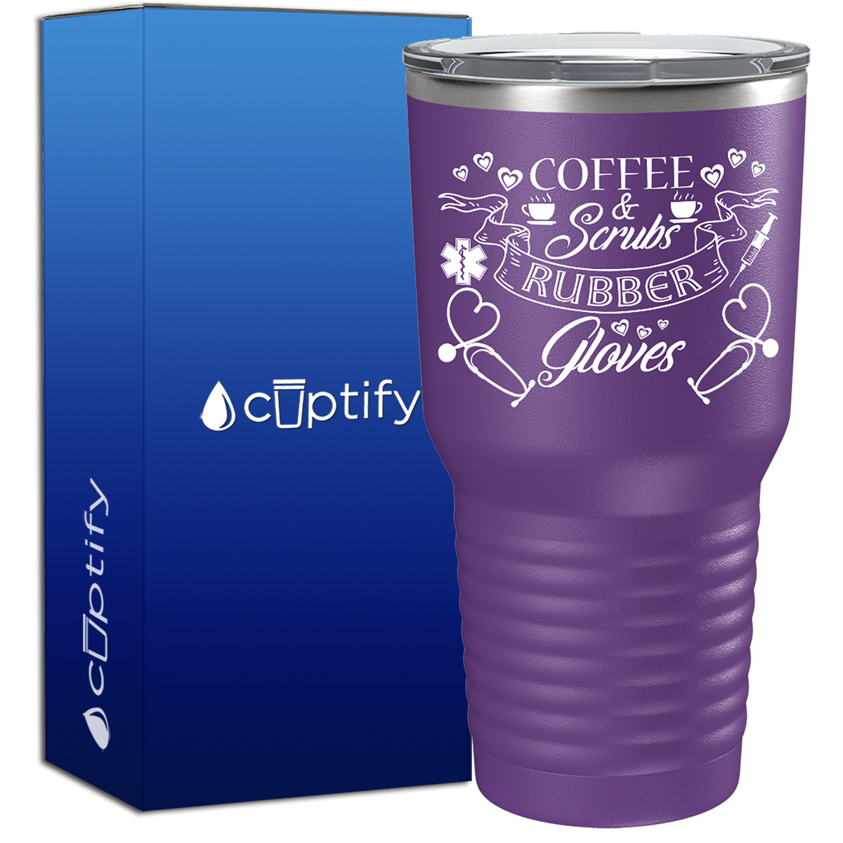 Coffee Scrubs and Rubber Gloves  Nurse Tumbler