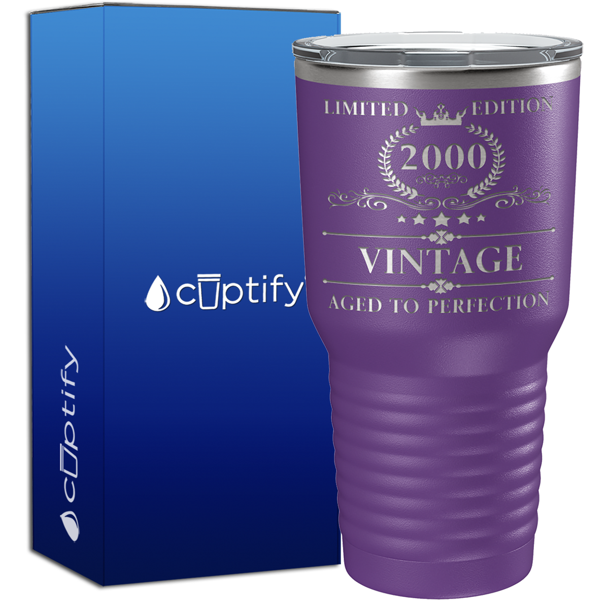 2000 Limited Edition Aged to Perfection 25th Birthday 25 Years Old 30oz Vintage Tumbler