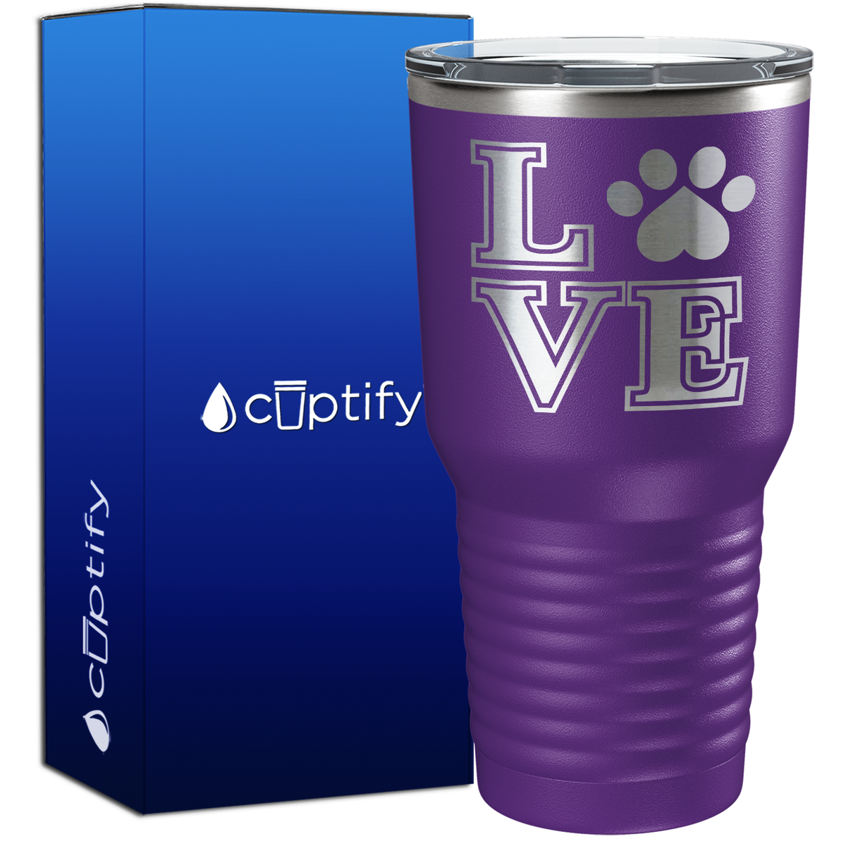 Love Dogs Paw Print 30oz Dogs Tumbler