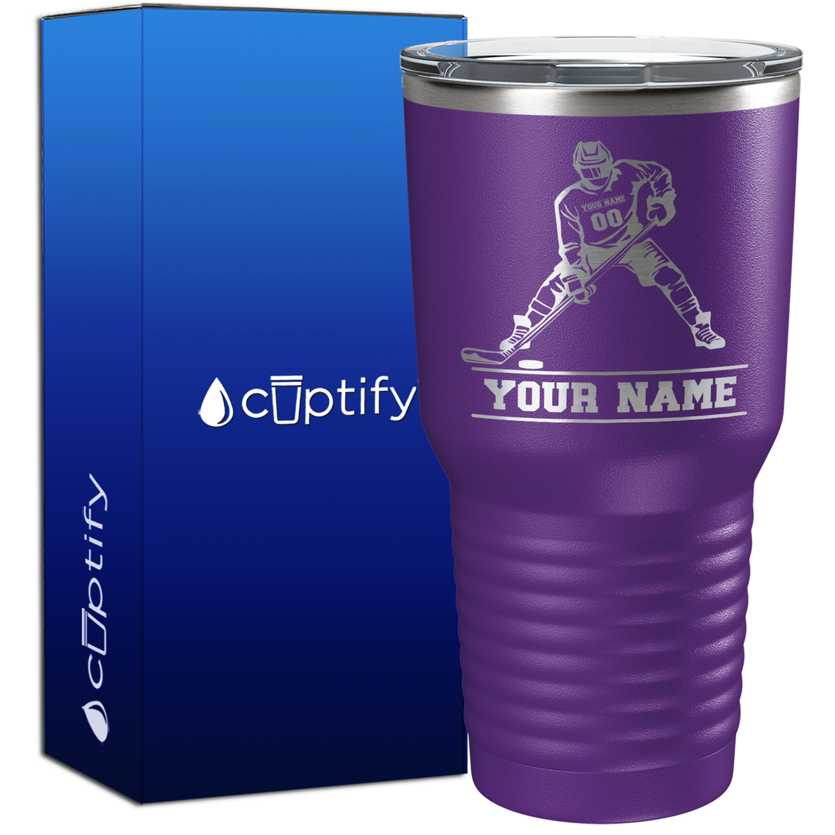 Personalized Hockey Player 30oz Hockey Tumbler
