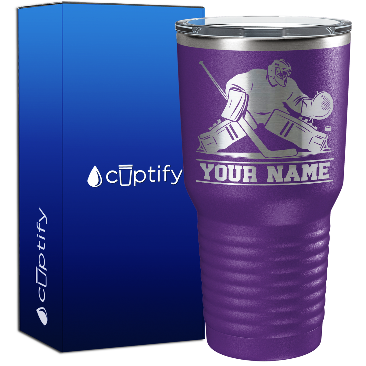 Personalized Hockey Goalie 30oz Hockey Tumbler