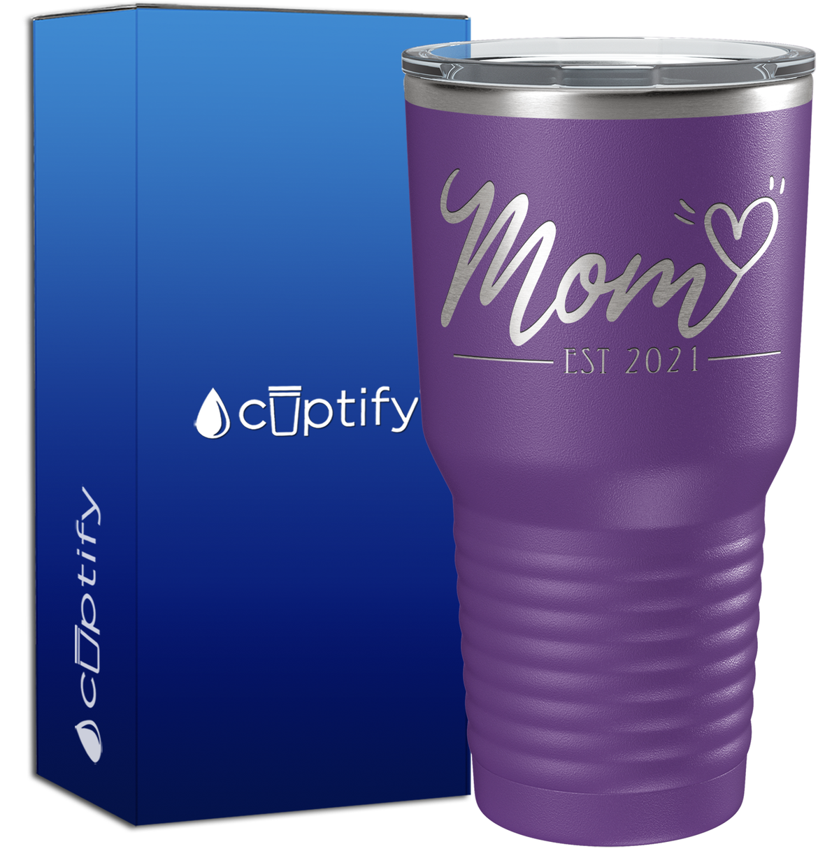 Mom Heart Est 30oz Mom Tumbler