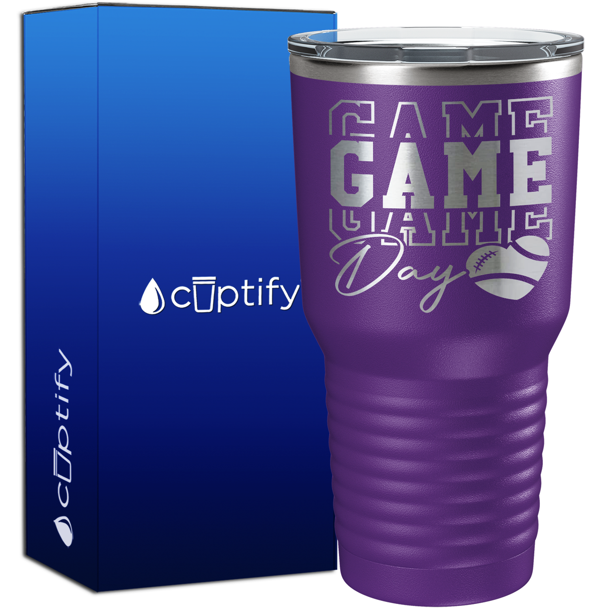 Game Game Game Day Football 30oz Football Tumbler
