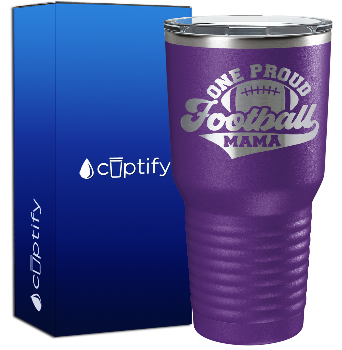 One Proud Football Mom 30oz Football Tumbler