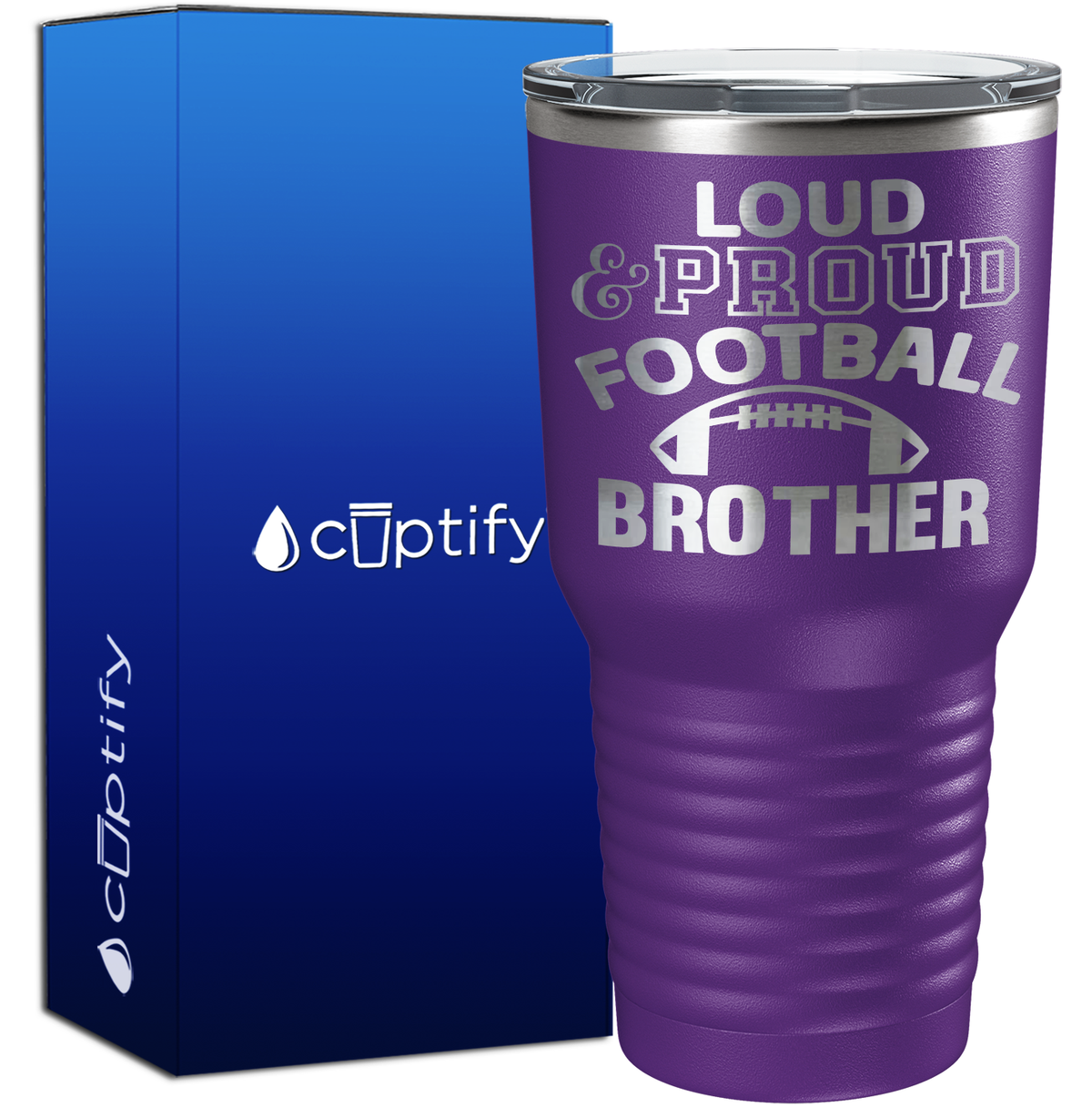 Loud and Proud Football Brother 30oz Football Tumbler