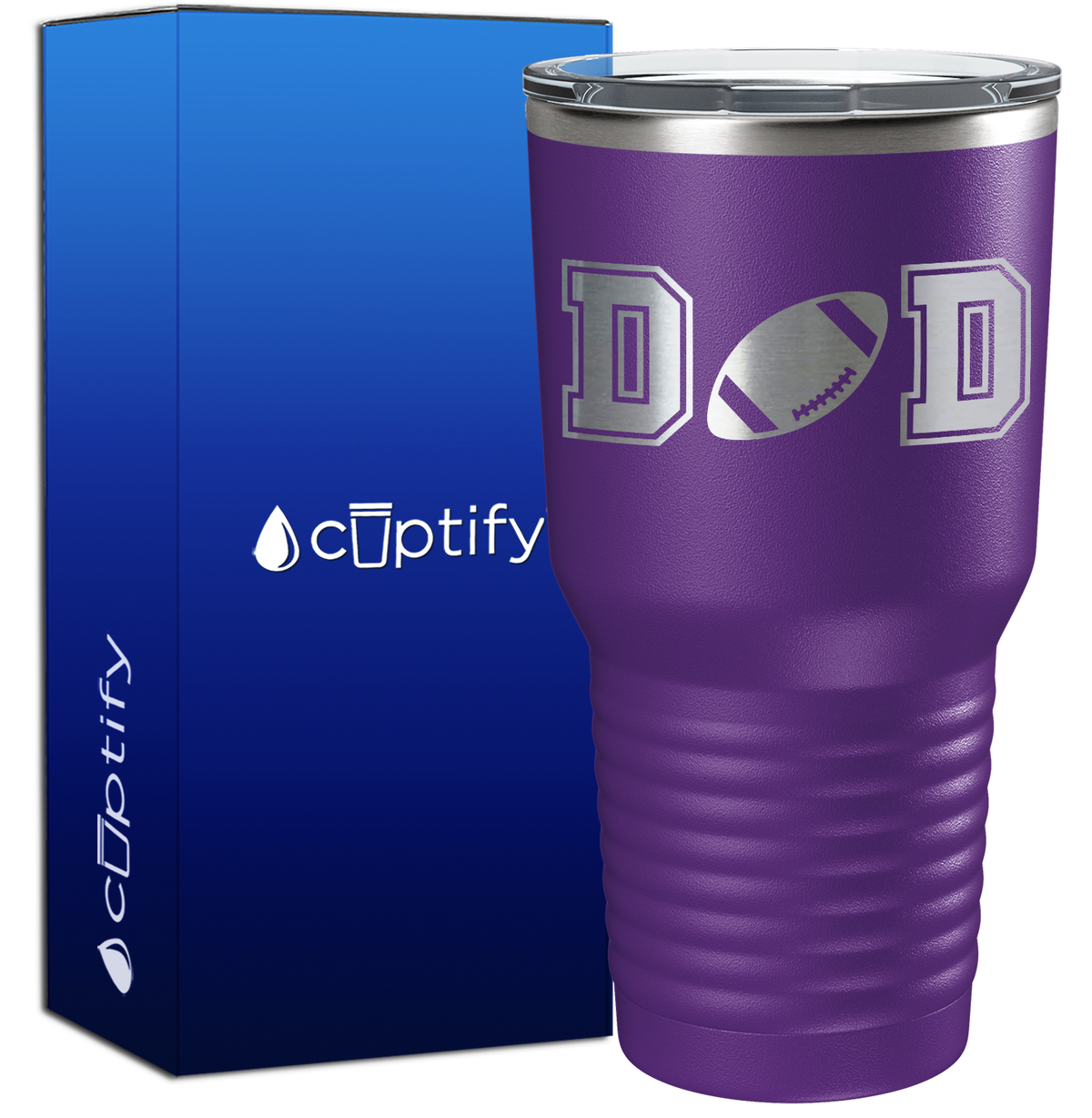 Dad Football 30oz Football Tumbler