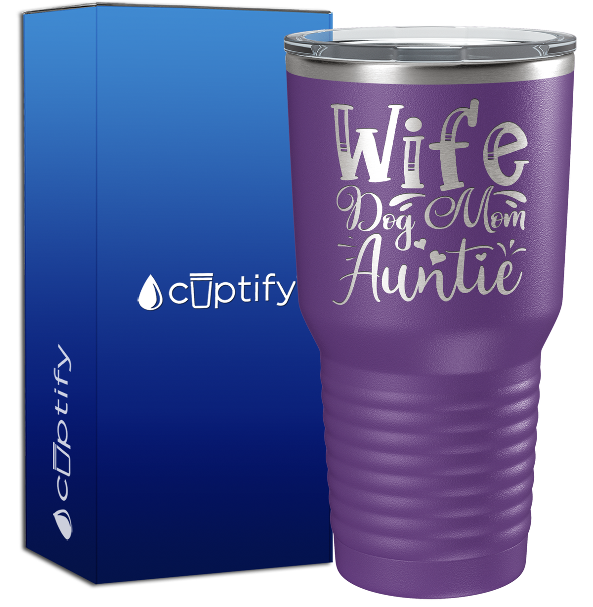 Wife Dog Mom Auntie 30oz Aunt Tumbler